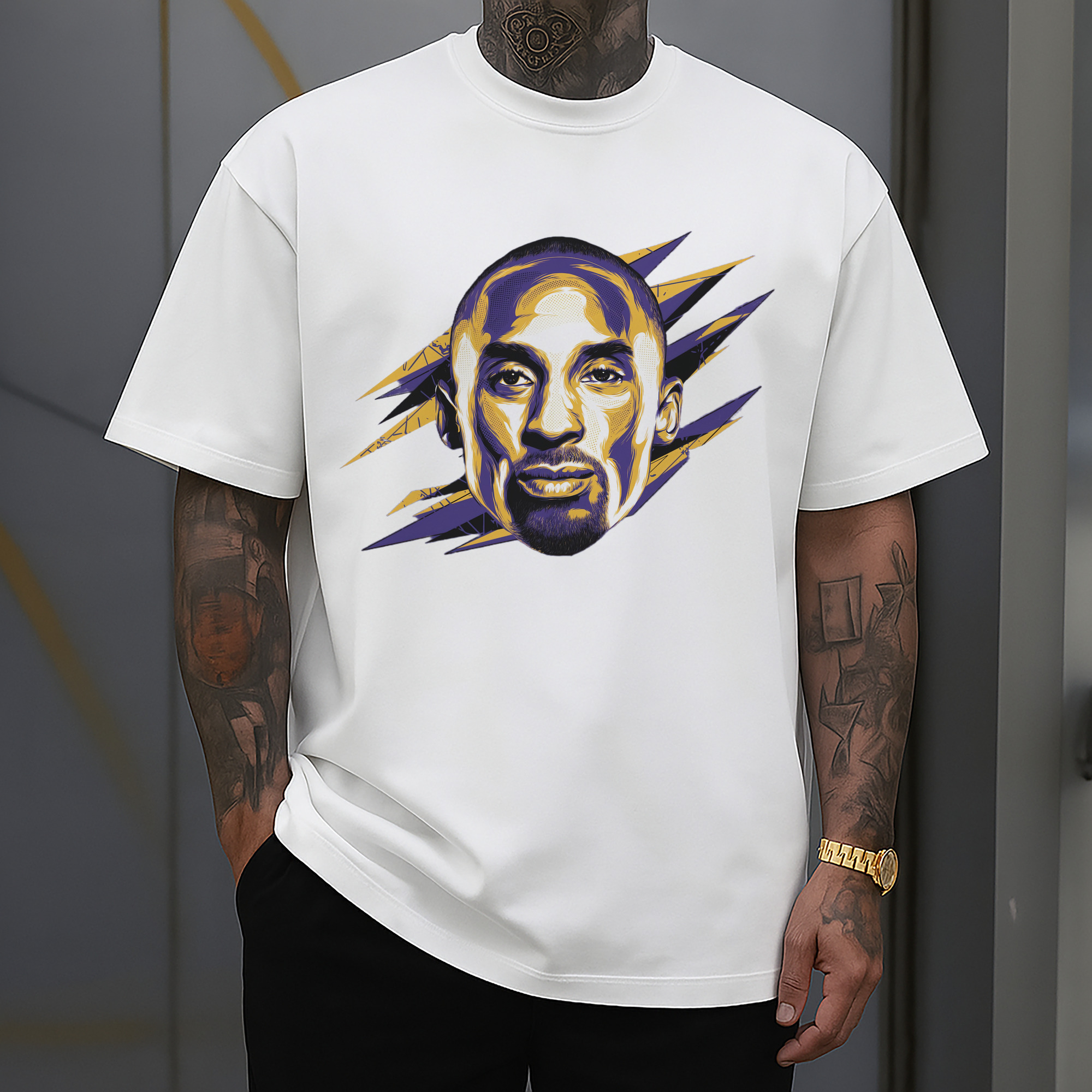 kobe Painted portrait t-shirt