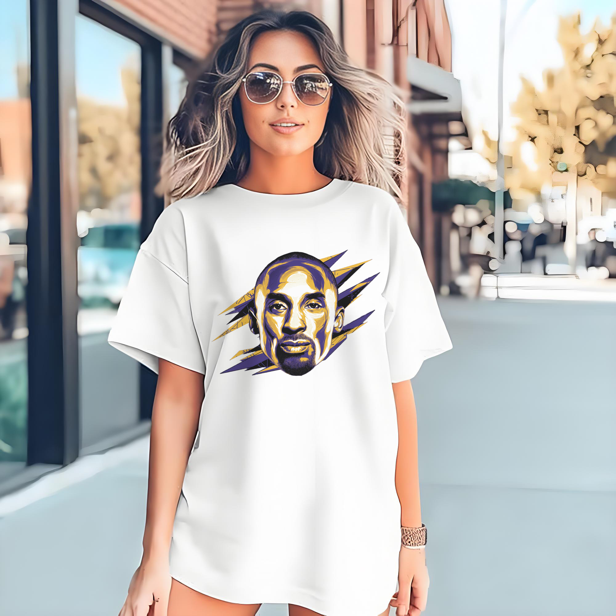 kobe Painted portrait t-shirt