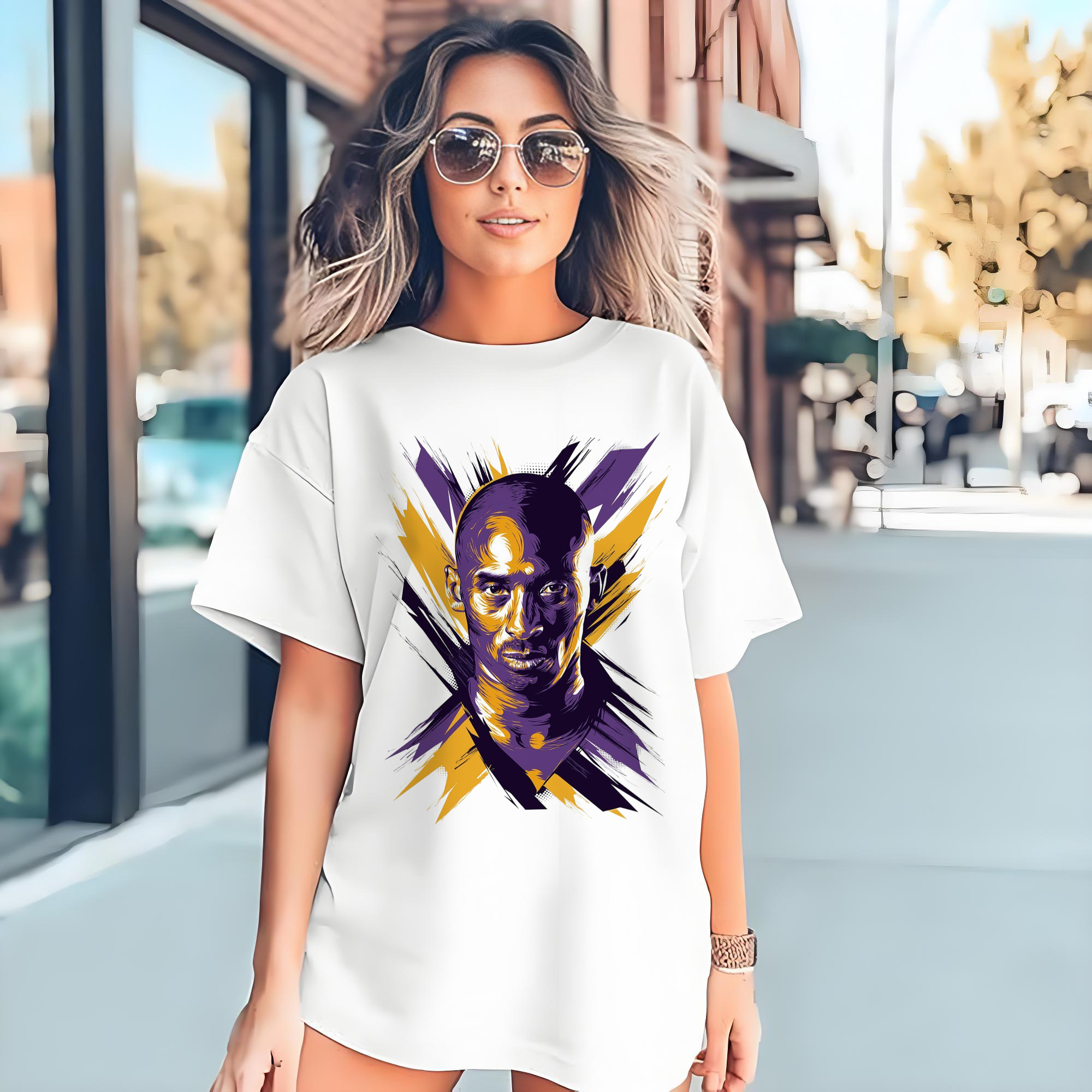 kobe Painted portrait art tee