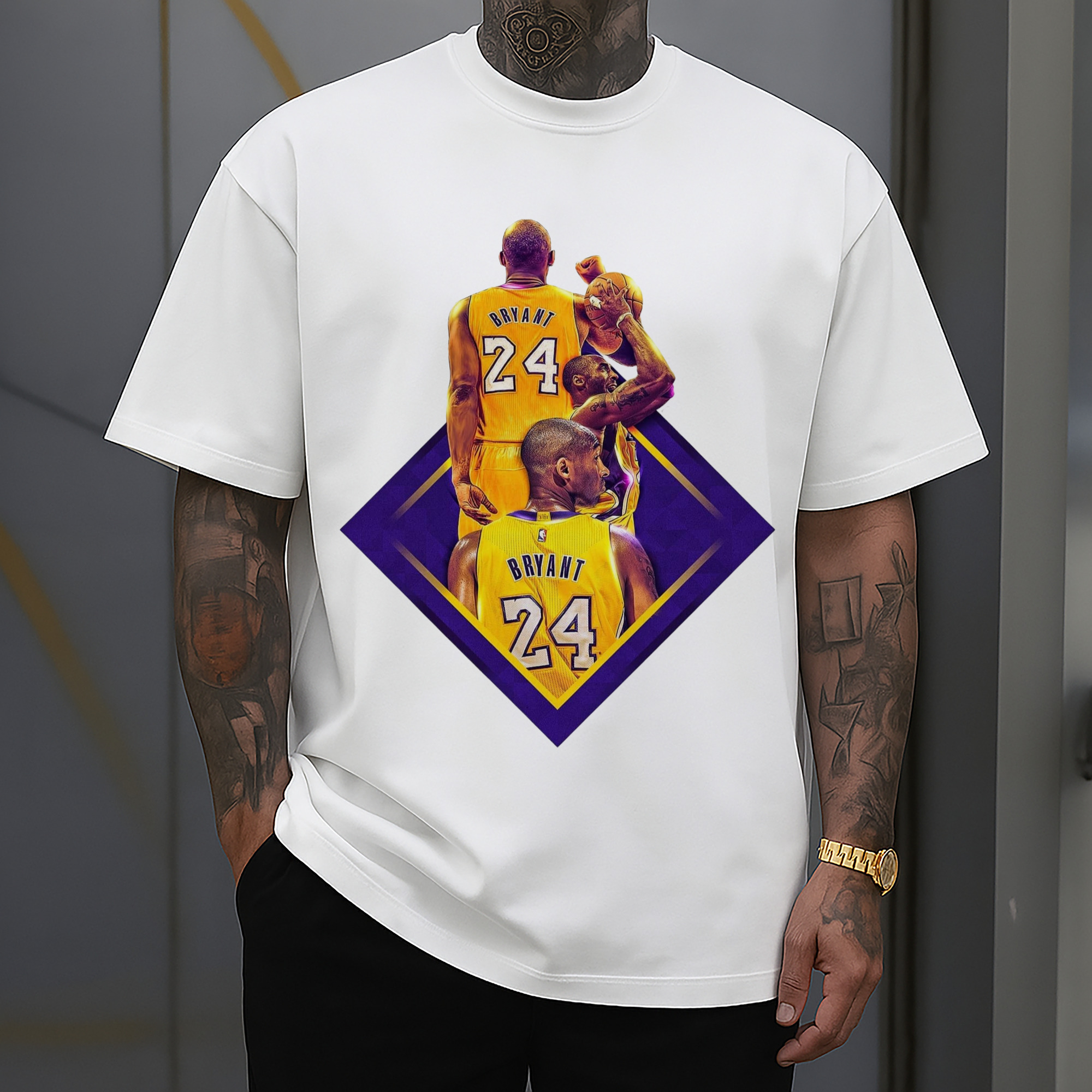 Lakers Legend Kobe Bryant  backsilhouette  T‑Shirt