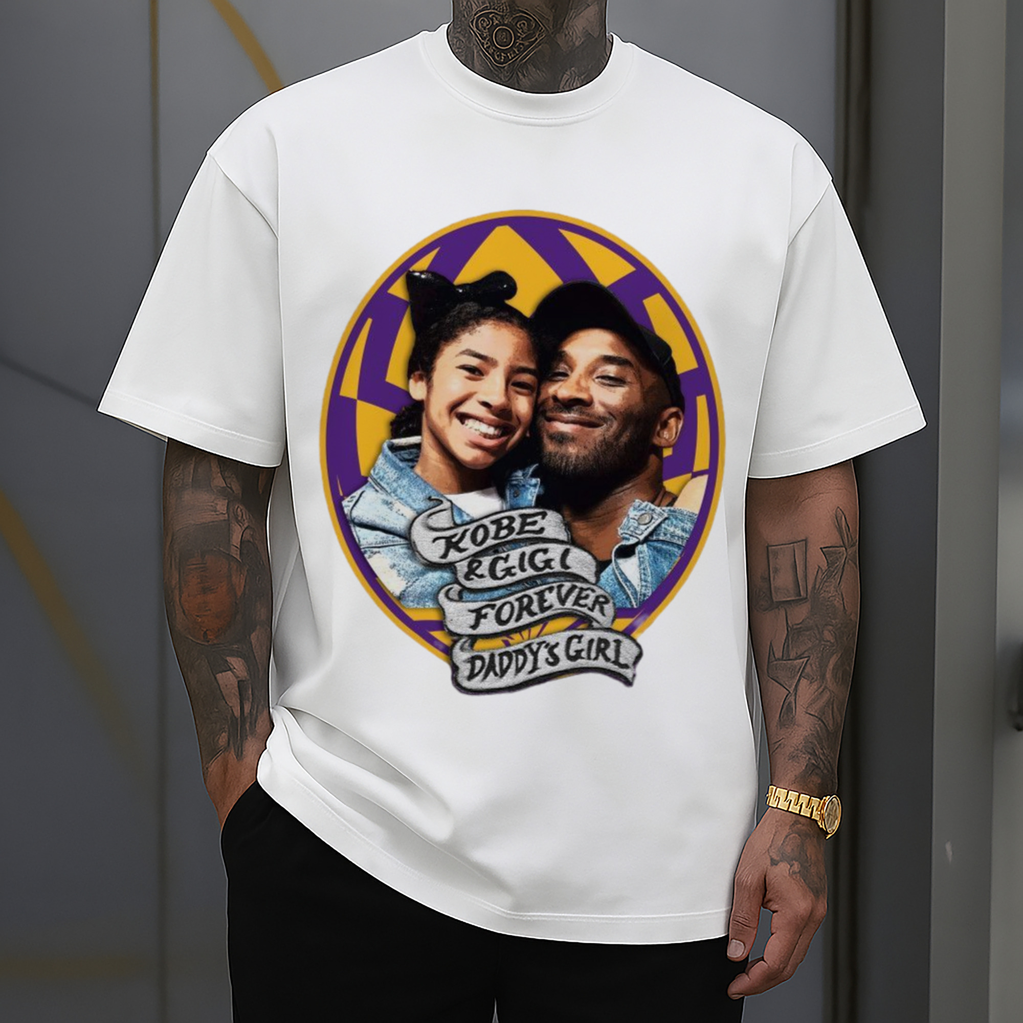 kobe and gianna bryant T‑Shirt
