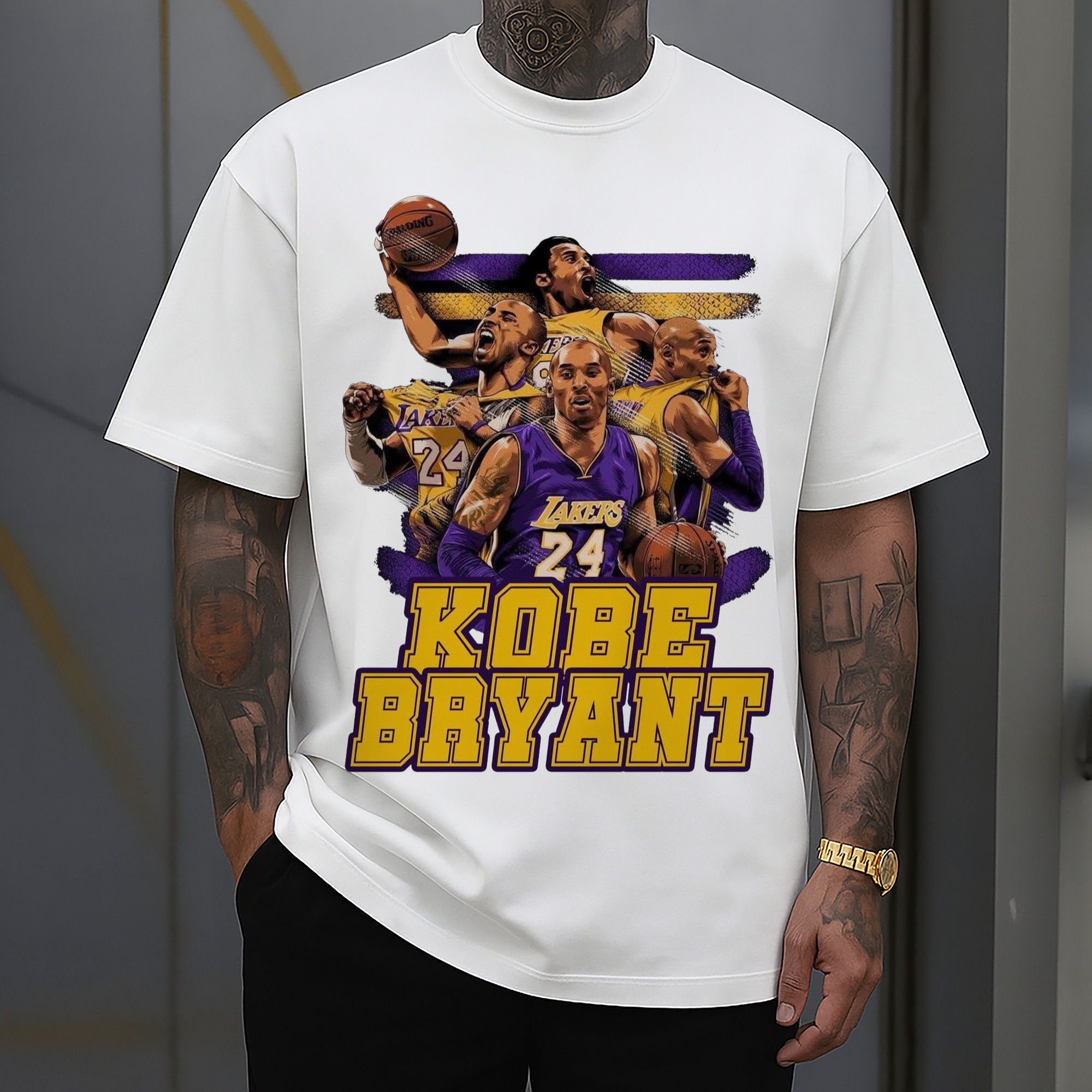 lakers kobe bryant #24 #8 graphic T‑Shirt
