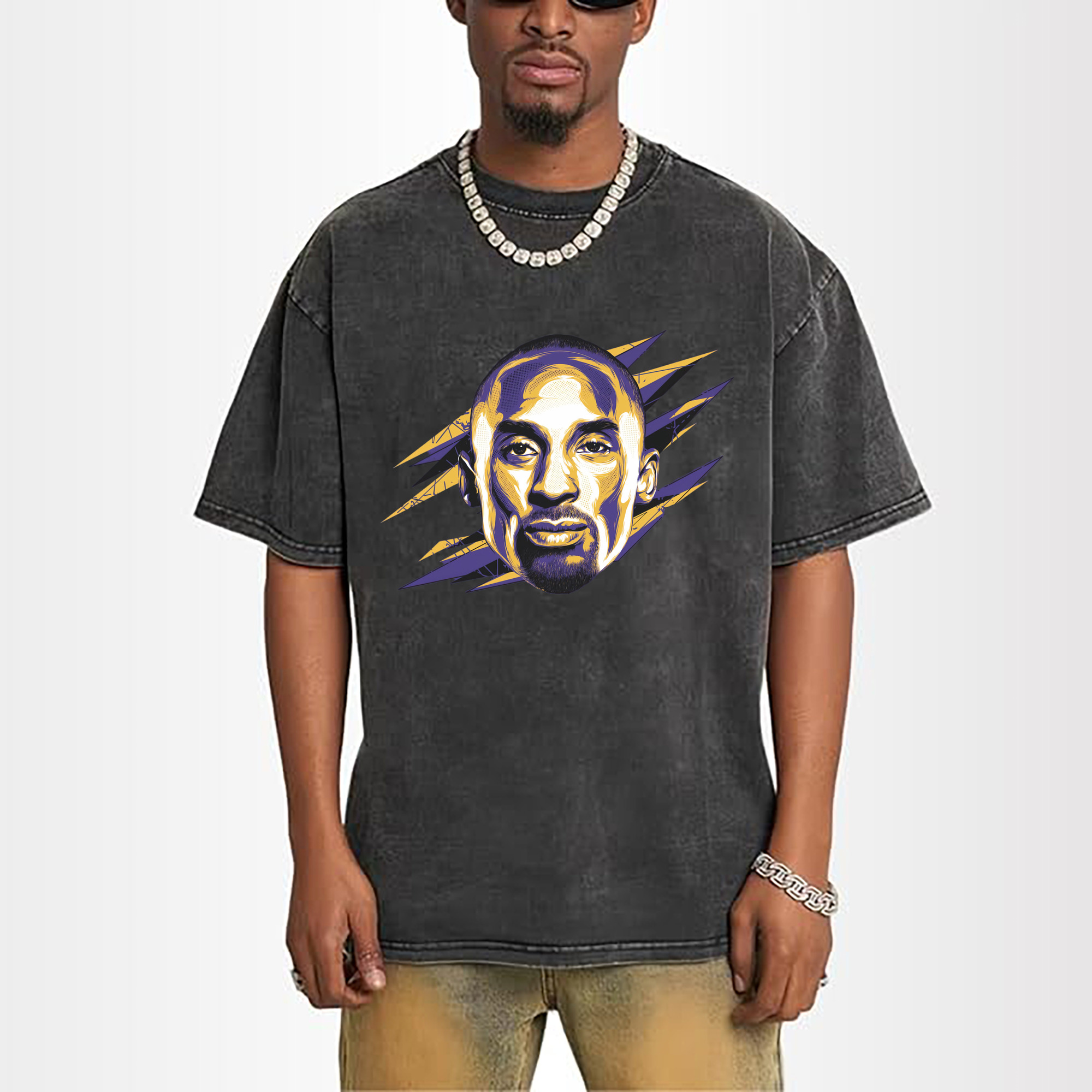 kobe Painted portrait t-shirt