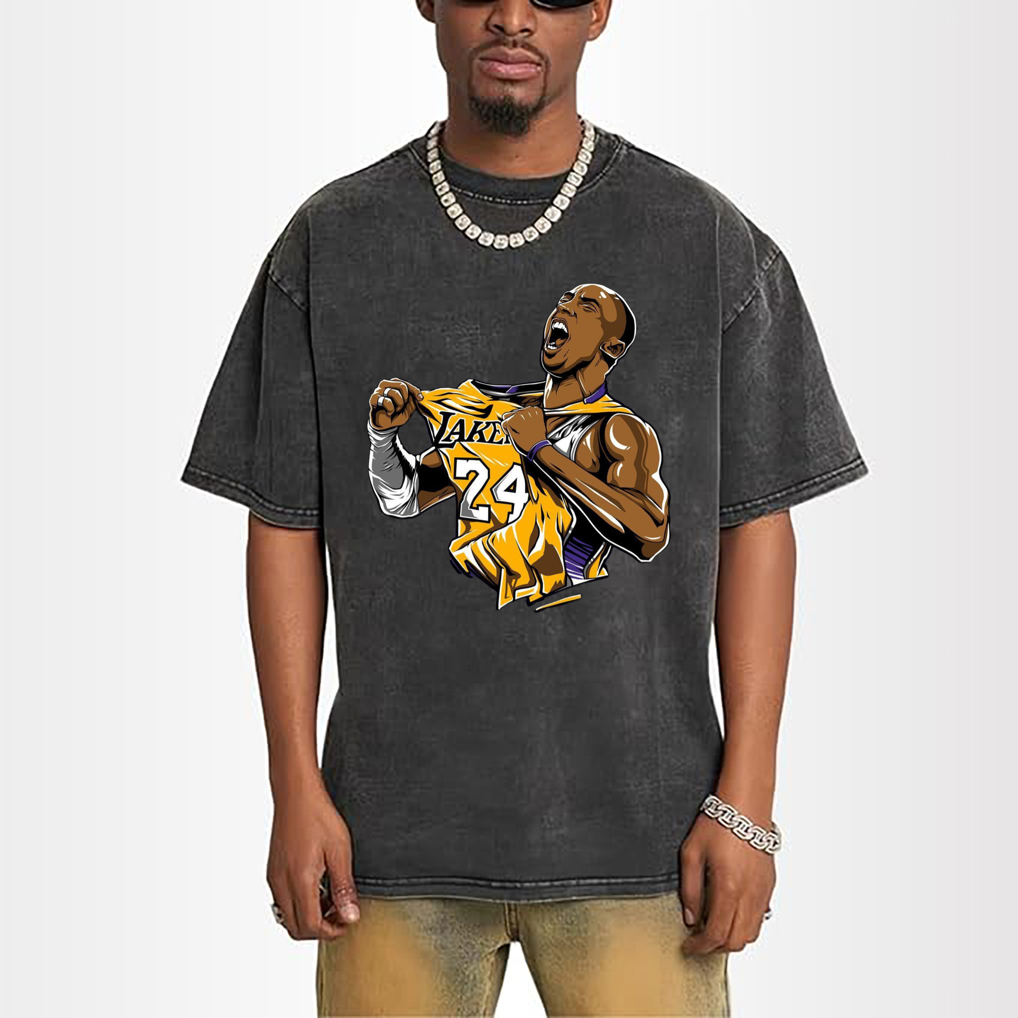 Kobe Bryant  Pull the jersey Comic t-shirt