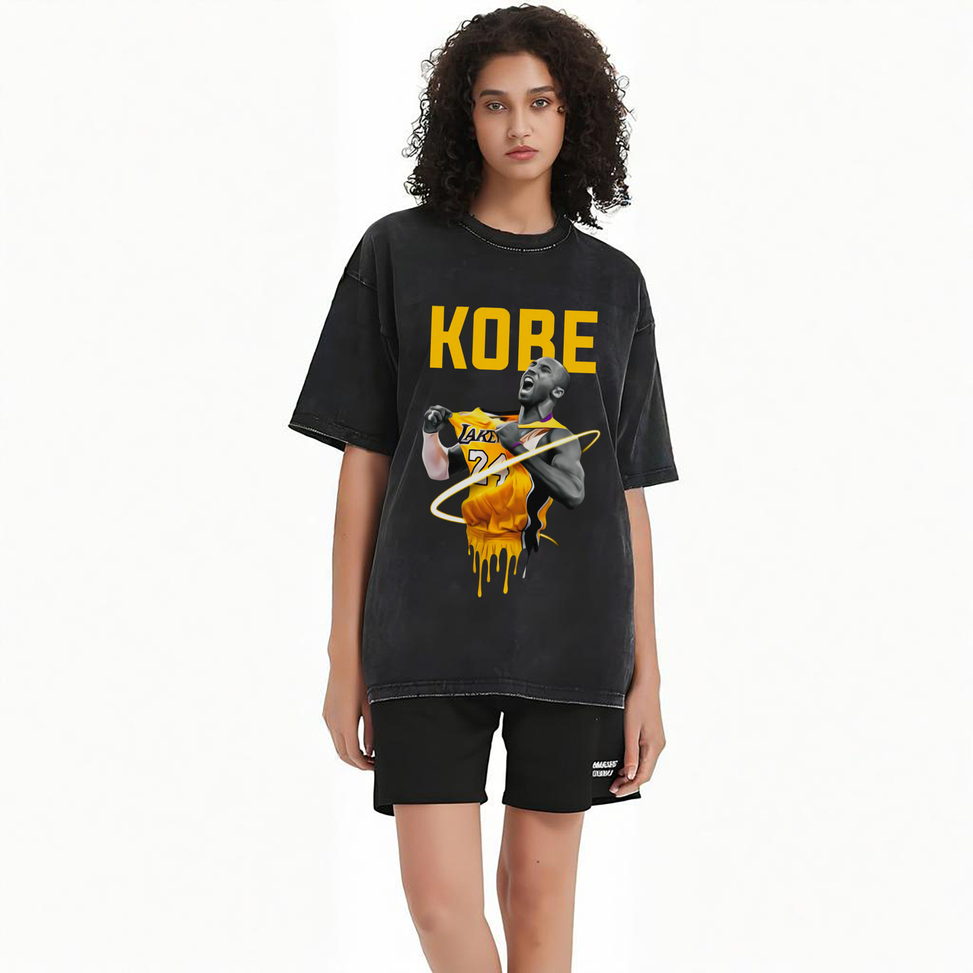 Lakers Kobe Bryant  Pull the jersey Comic t-shirt