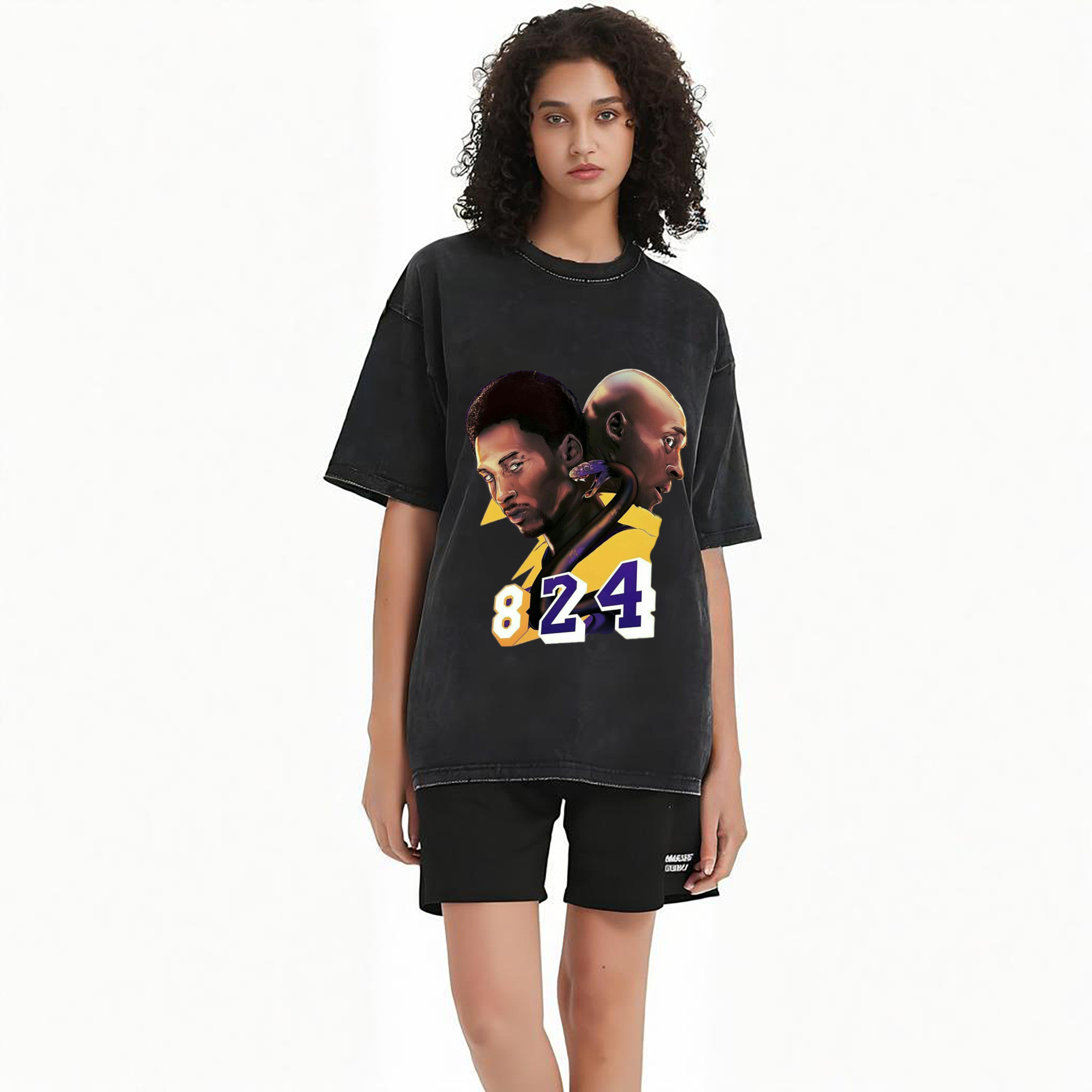 kobe bryant #8 #24 cartoon T‑Shirt