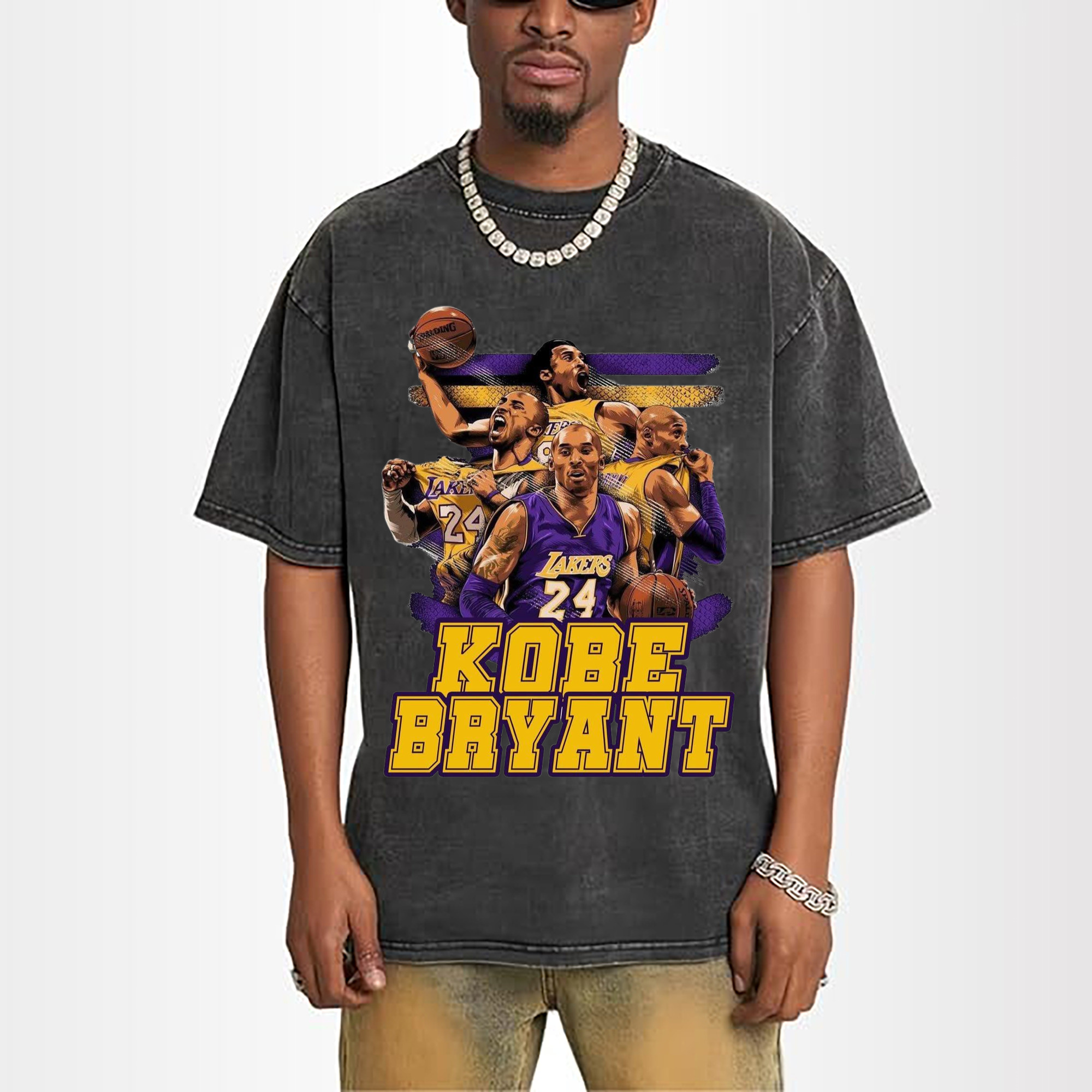 lakers kobe bryant #24 #8 graphic T‑Shirt