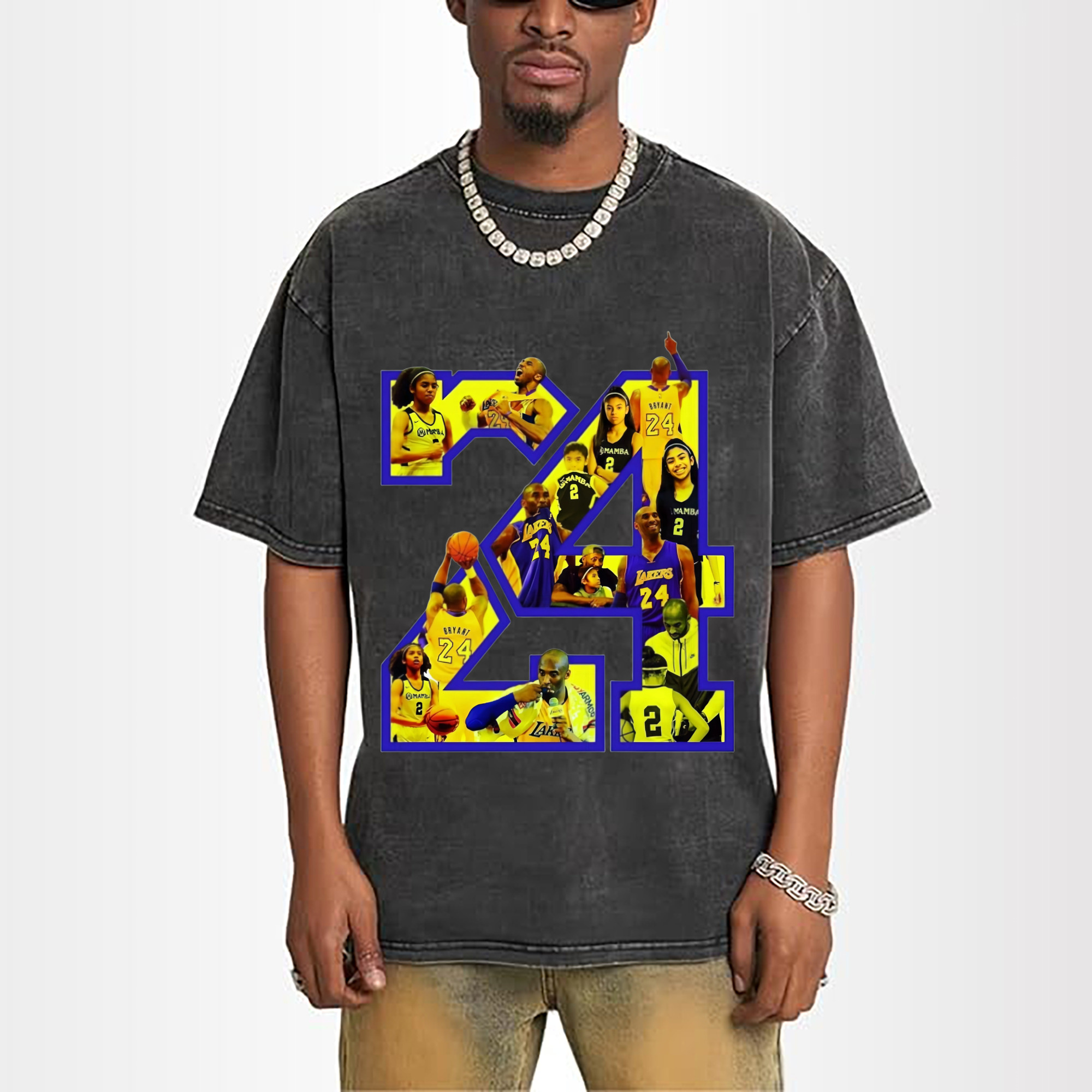 kobe and gianna bryant #24 graphic T‑Shirt