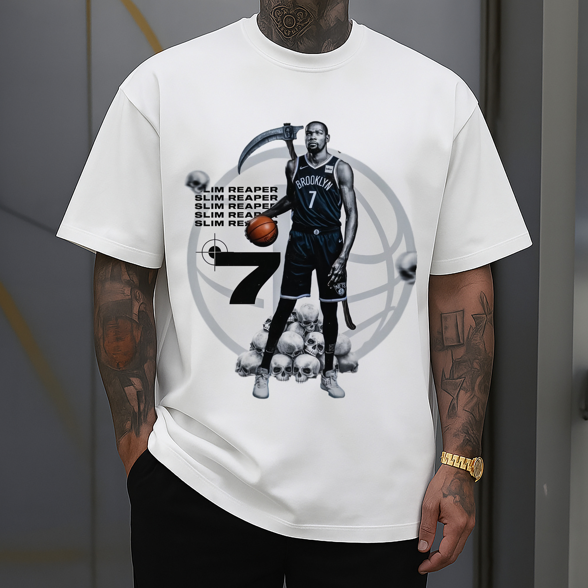 Kevin Durant Nets Slim Reaper T‑shirt