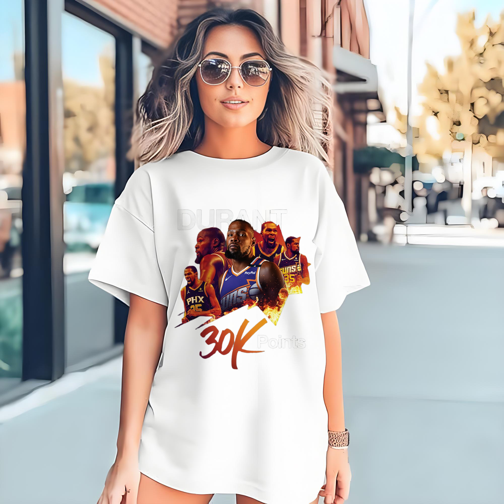 Kevin Durant suns #7 collage T‑shirt