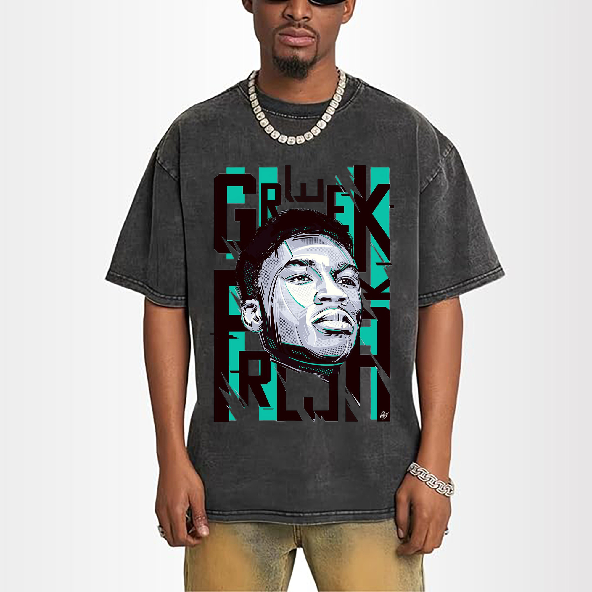 bucks Giannis Antetokounmpo #34 Cartoon avatar T-shirt