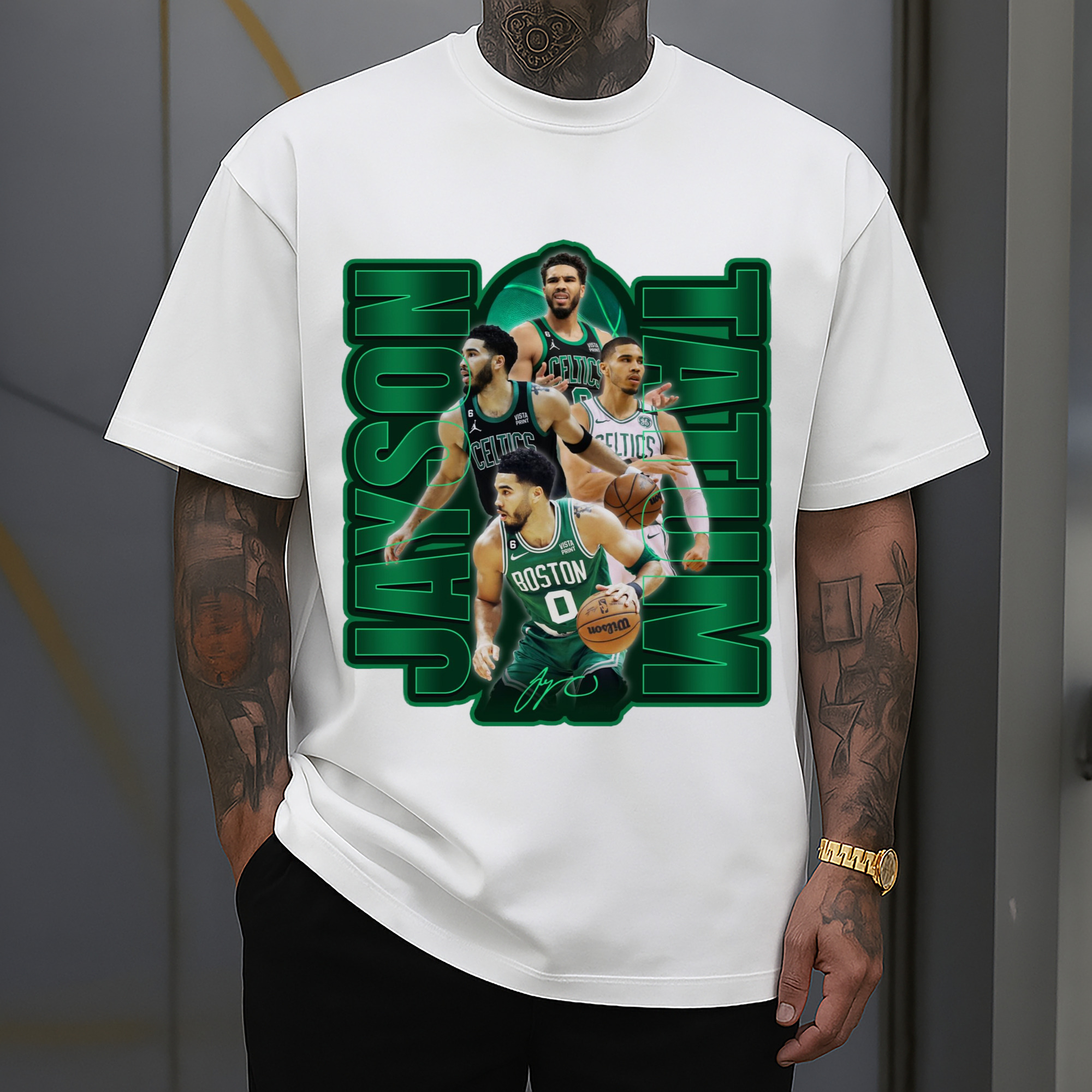 Jayson Tatum cartoon #0 collage icon T-shirt