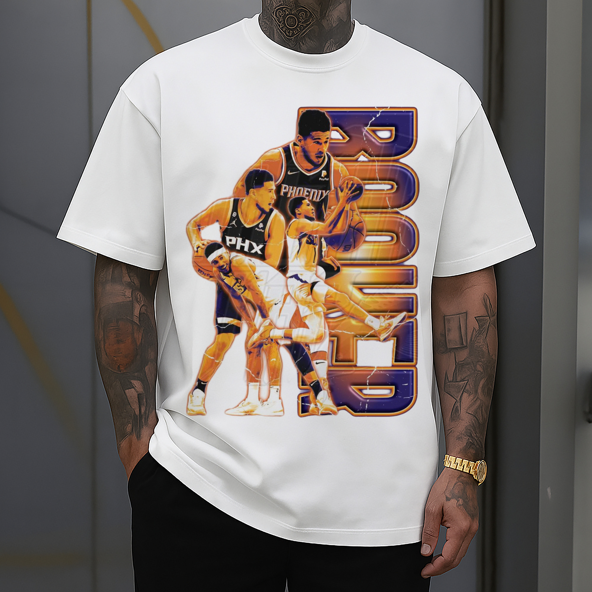 Devin Booker suns #1 Collage graphic T‑Shirt