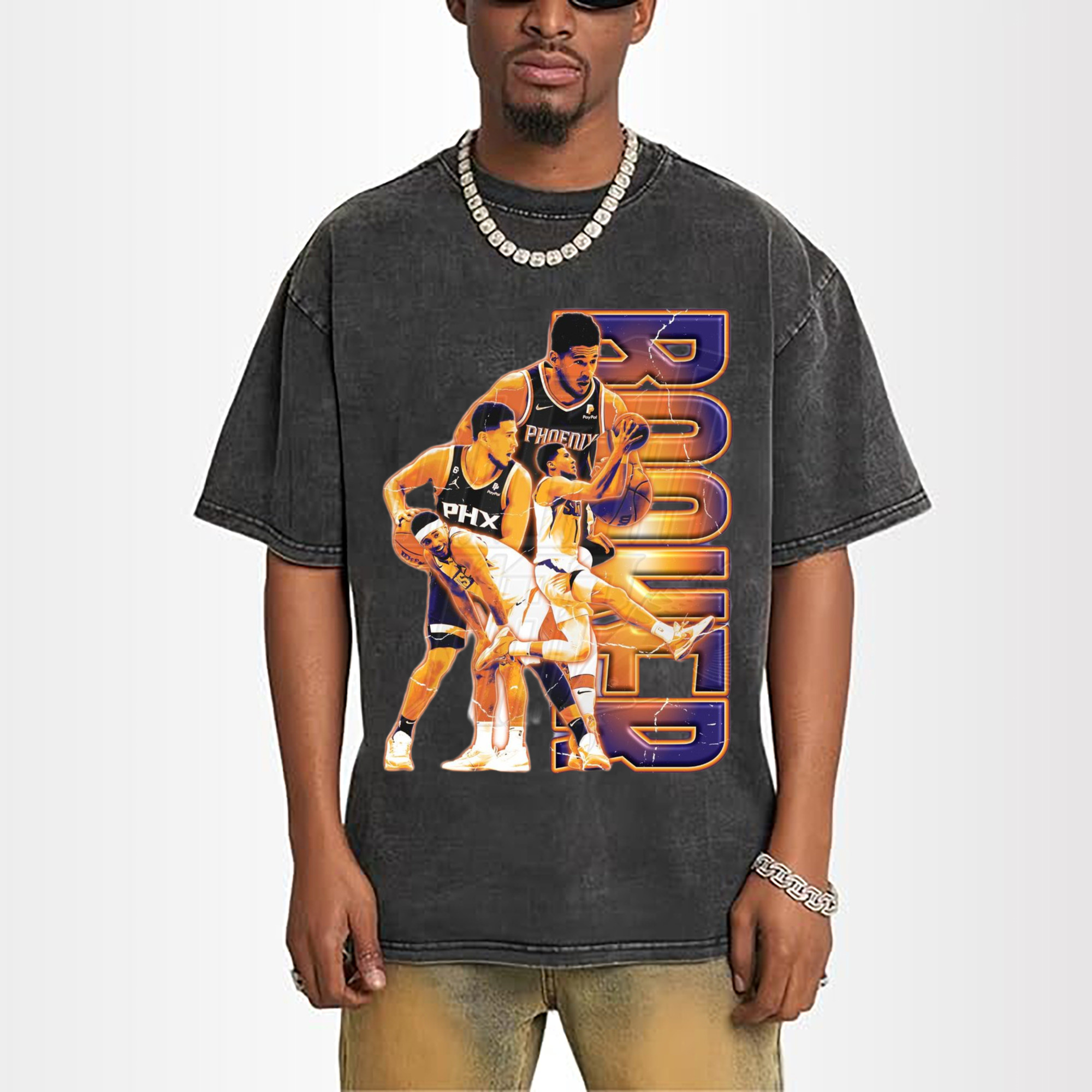 Devin Booker suns #1 Collage graphic T‑Shirt