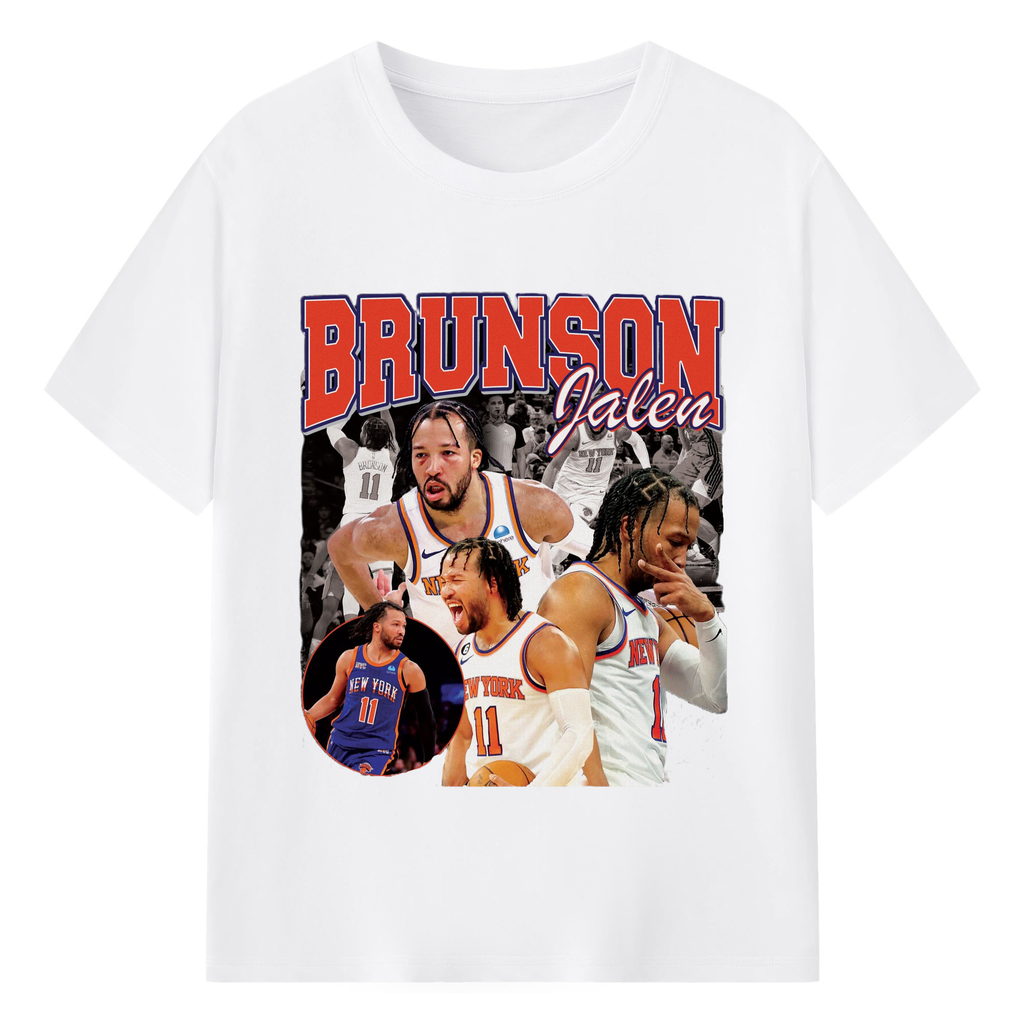 Jalen Brunson #11 Graphic Shirt - 180g Cotton T-Shirt With Front Heat Transfer Print – Soft, Lightweight, Fitted Design – Comfortable Casual Wear For Sports & Everyday Use