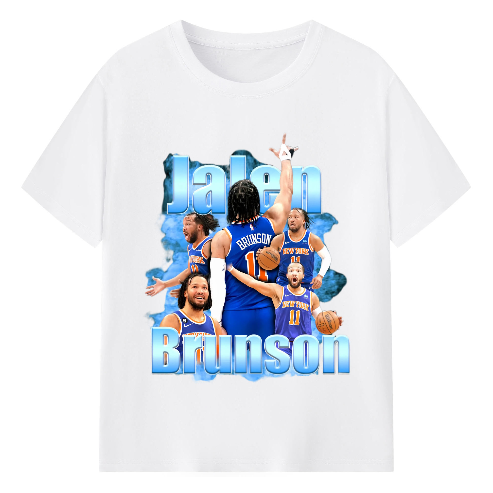 Jalen Brunson knicks #11 icon Shirt - 180g Cotton T-Shirt With Front Heat Transfer Print – Soft, Lightweight, Fitted Design – Comfortable Casual Wear For Sports & Everyday Use