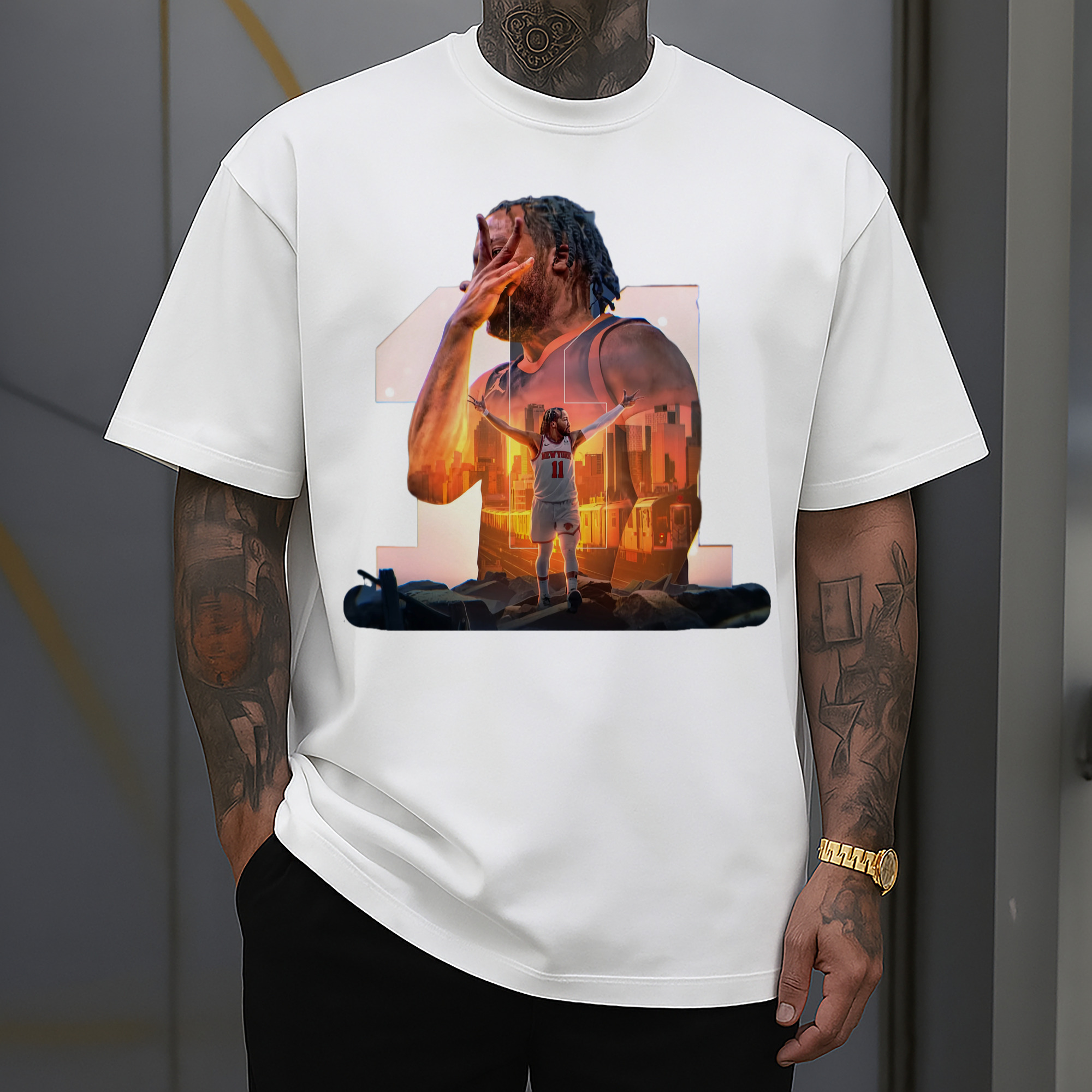 Jalen Brunson #11 Three Point Celebration t-Shirt