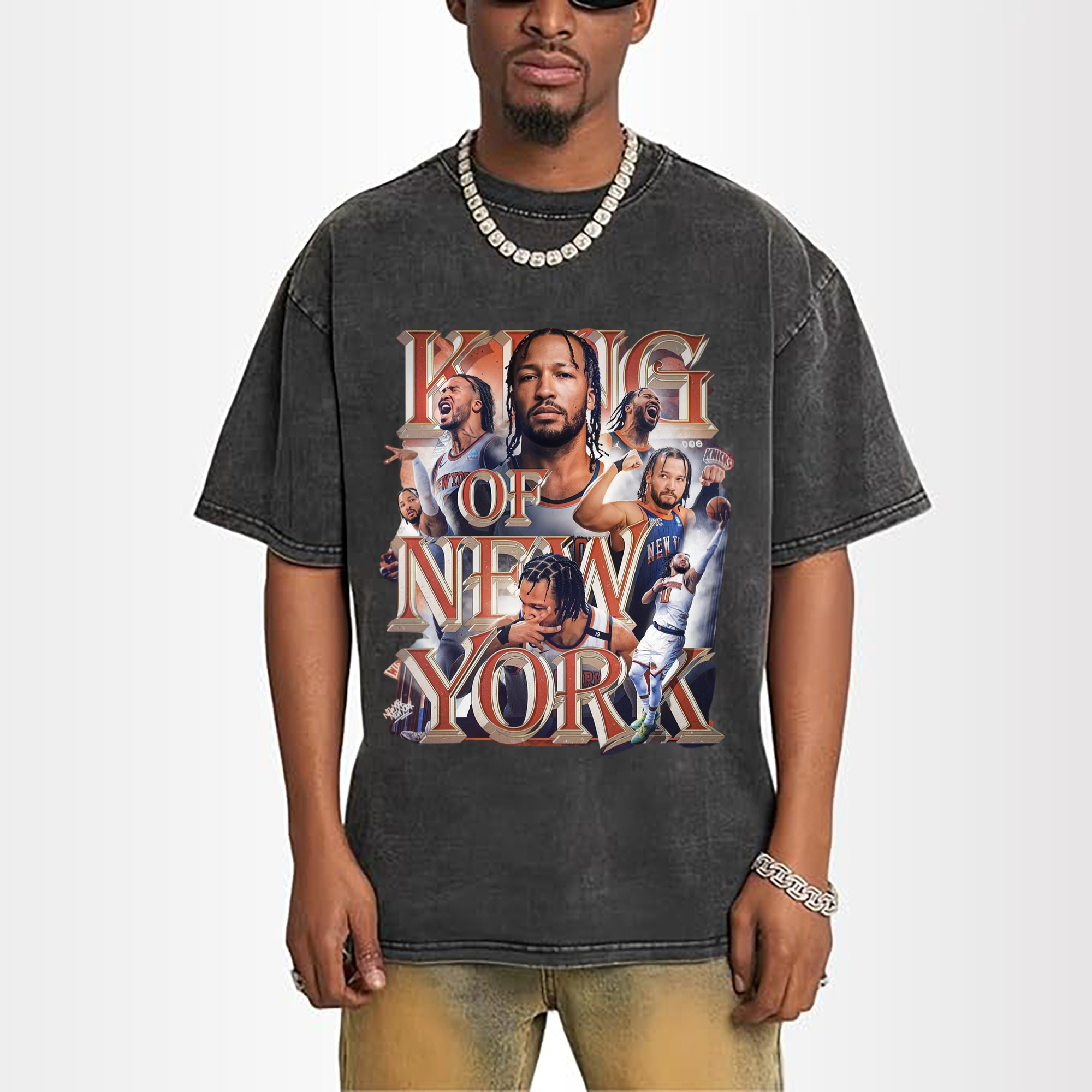 Jalen Brunson Knicks #11 collage Graphic Shirt