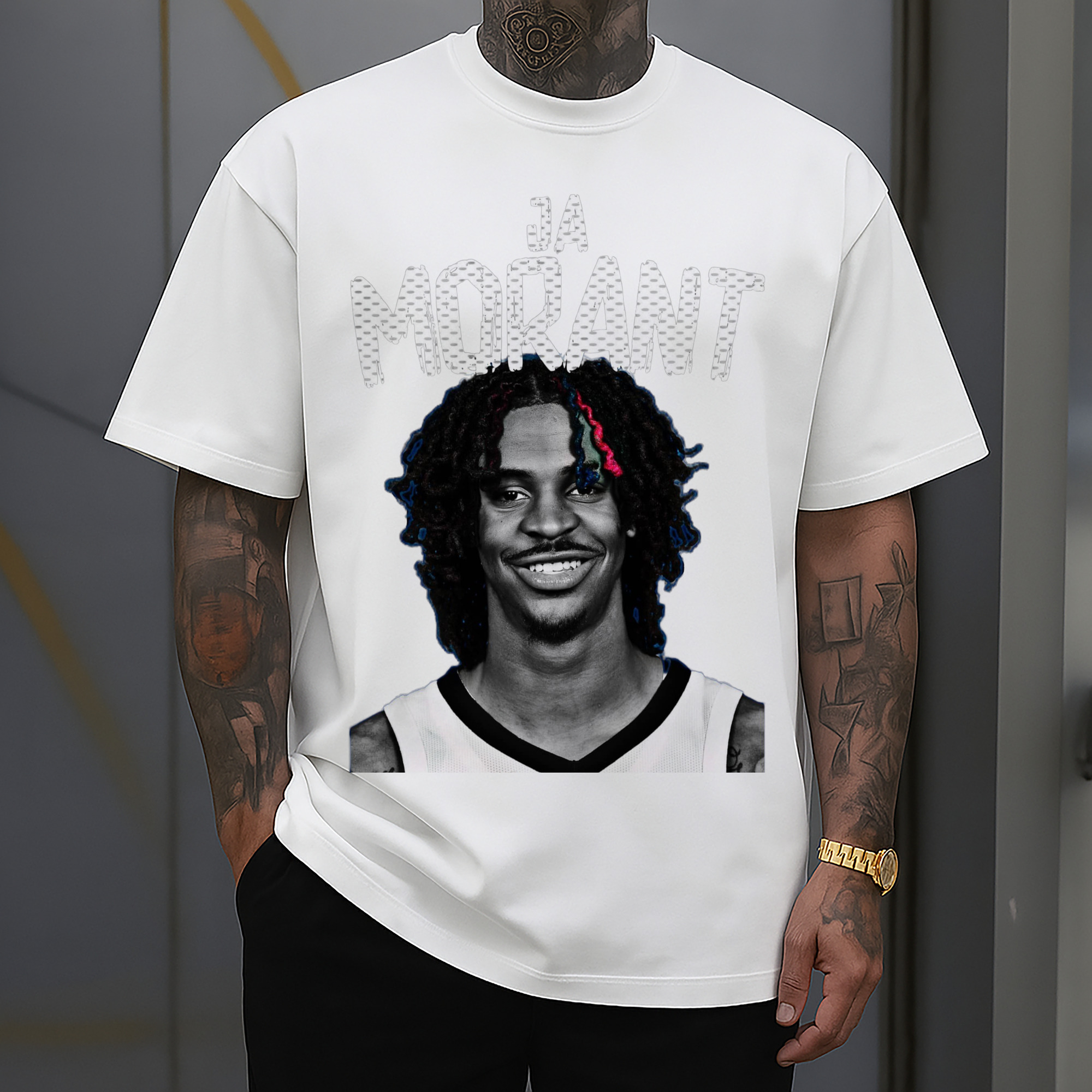 Ja Morant Painted portrait t-shirt