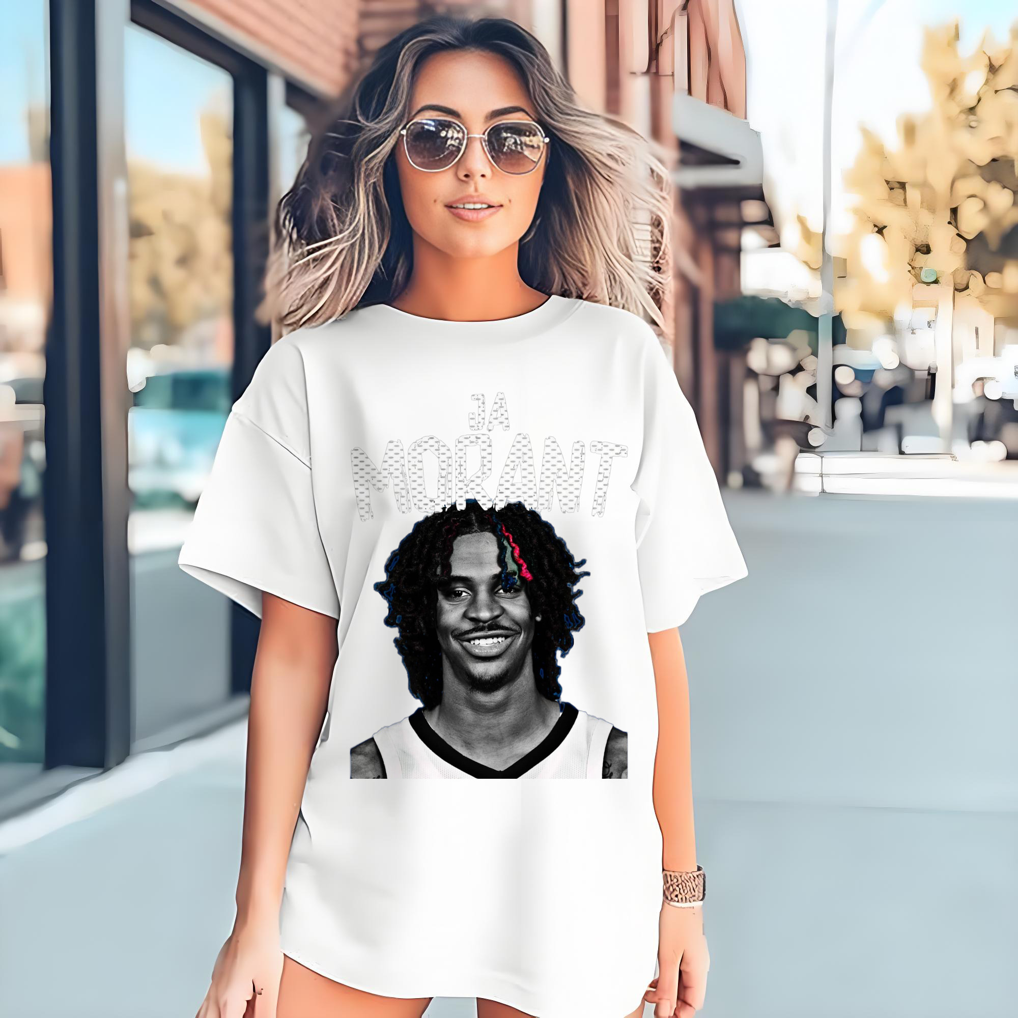 Ja Morant Painted portrait t-shirt