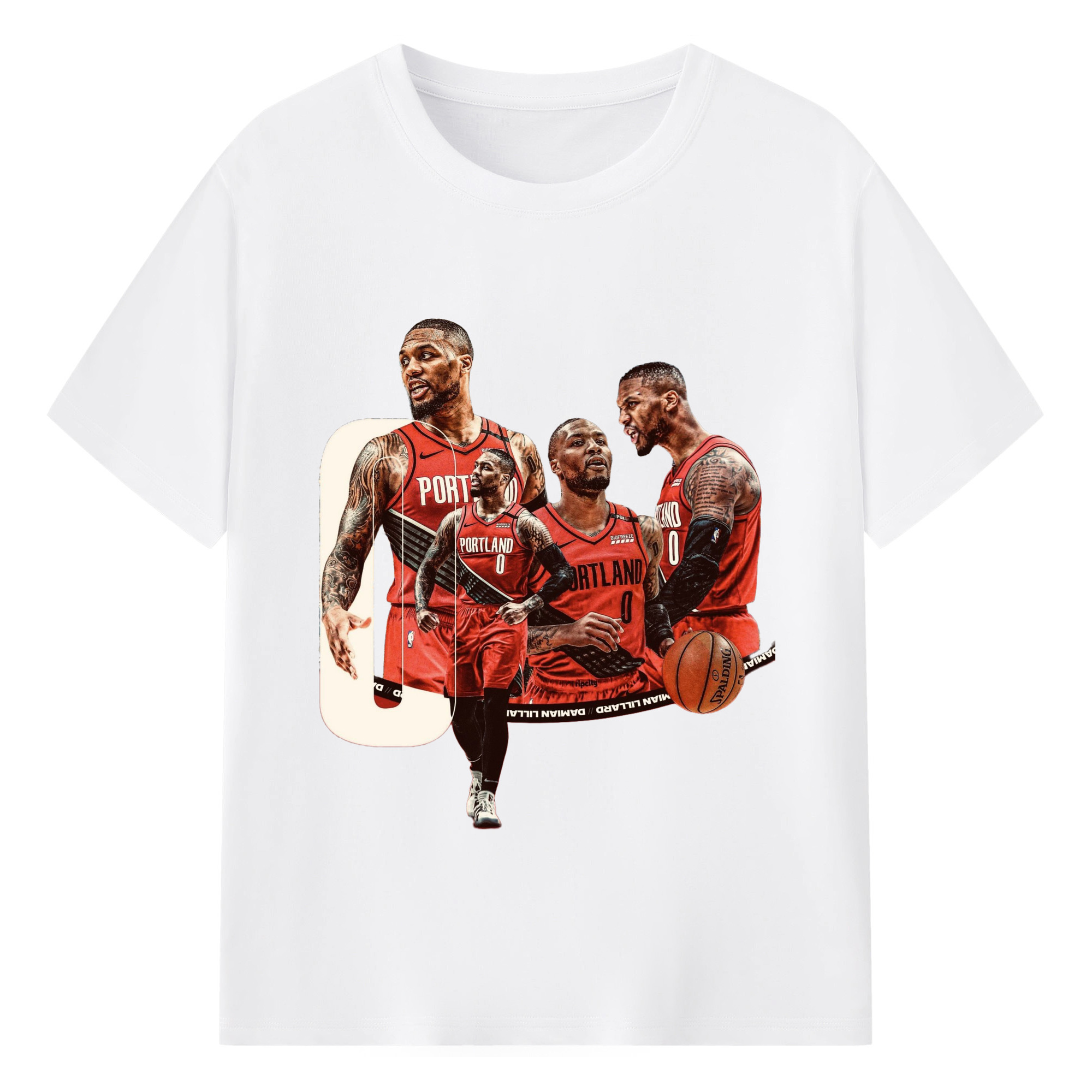 Damian Lillard rip city T-shirt - 180g Cotton T-Shirt With Front Heat Transfer Print – Soft, Lightweight, Fitted Design – Comfortable Casual Wear For Sports & Everyday Use
