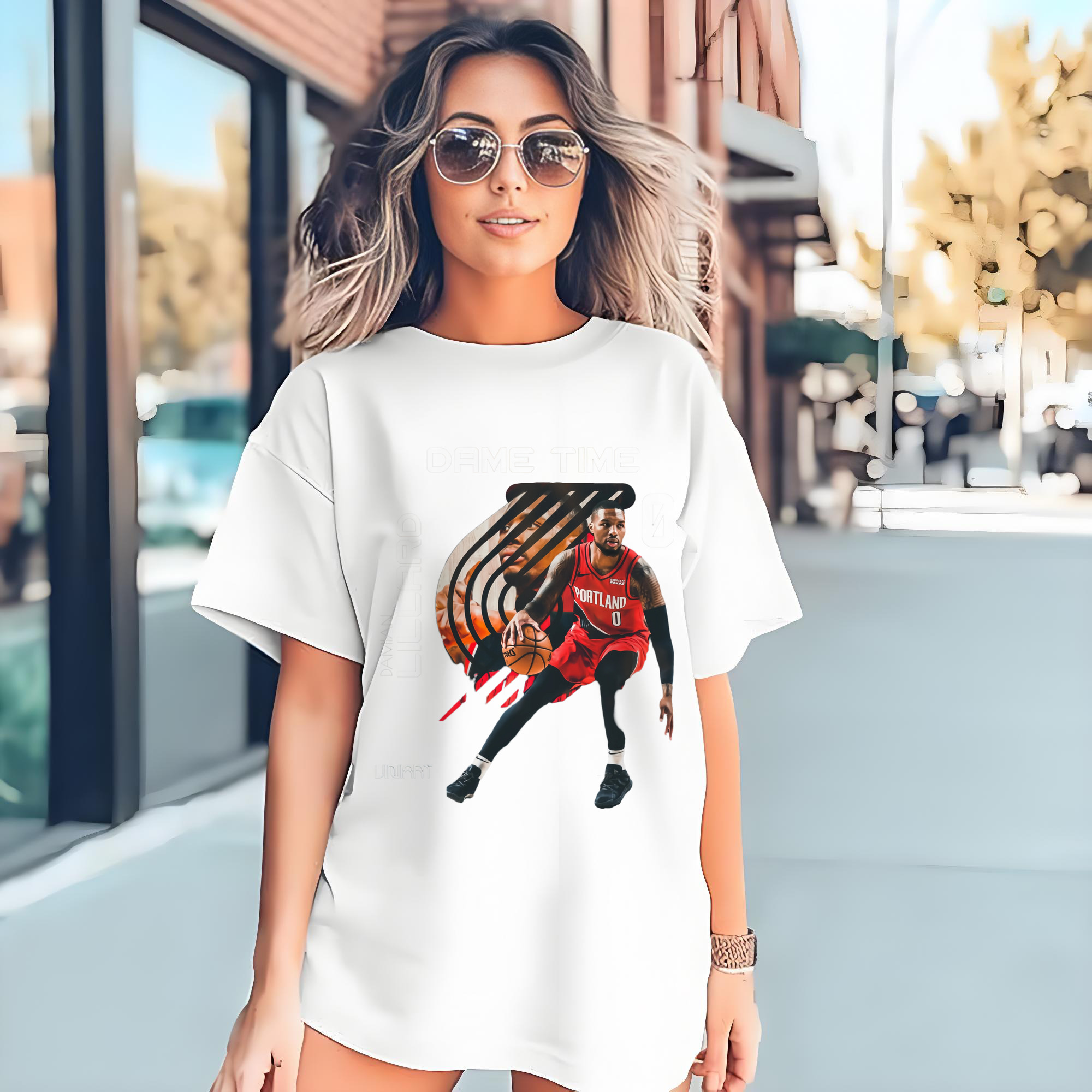 Blazers Damian Lillard #0 tee