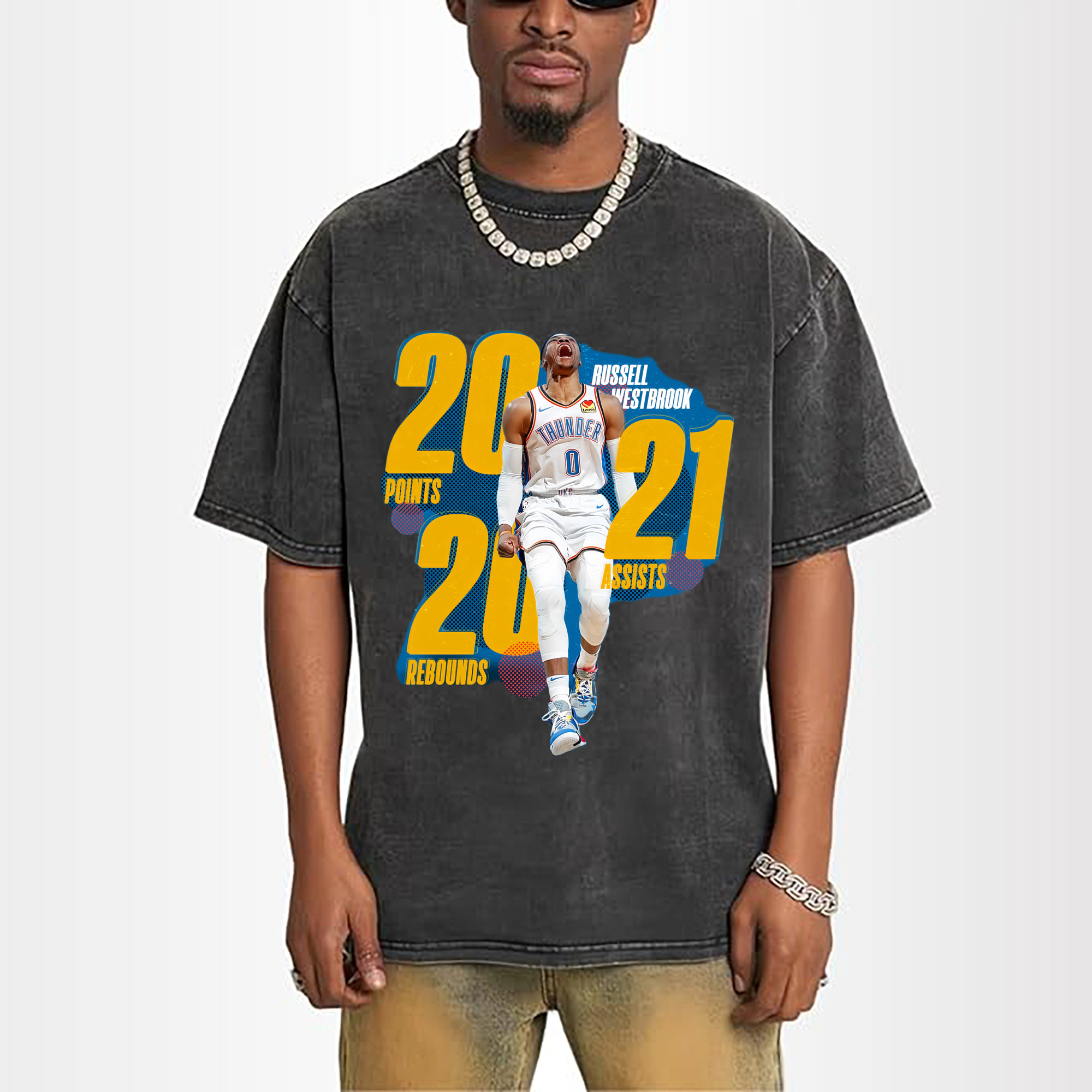 russell westbrook okc Triple-double t- shirt