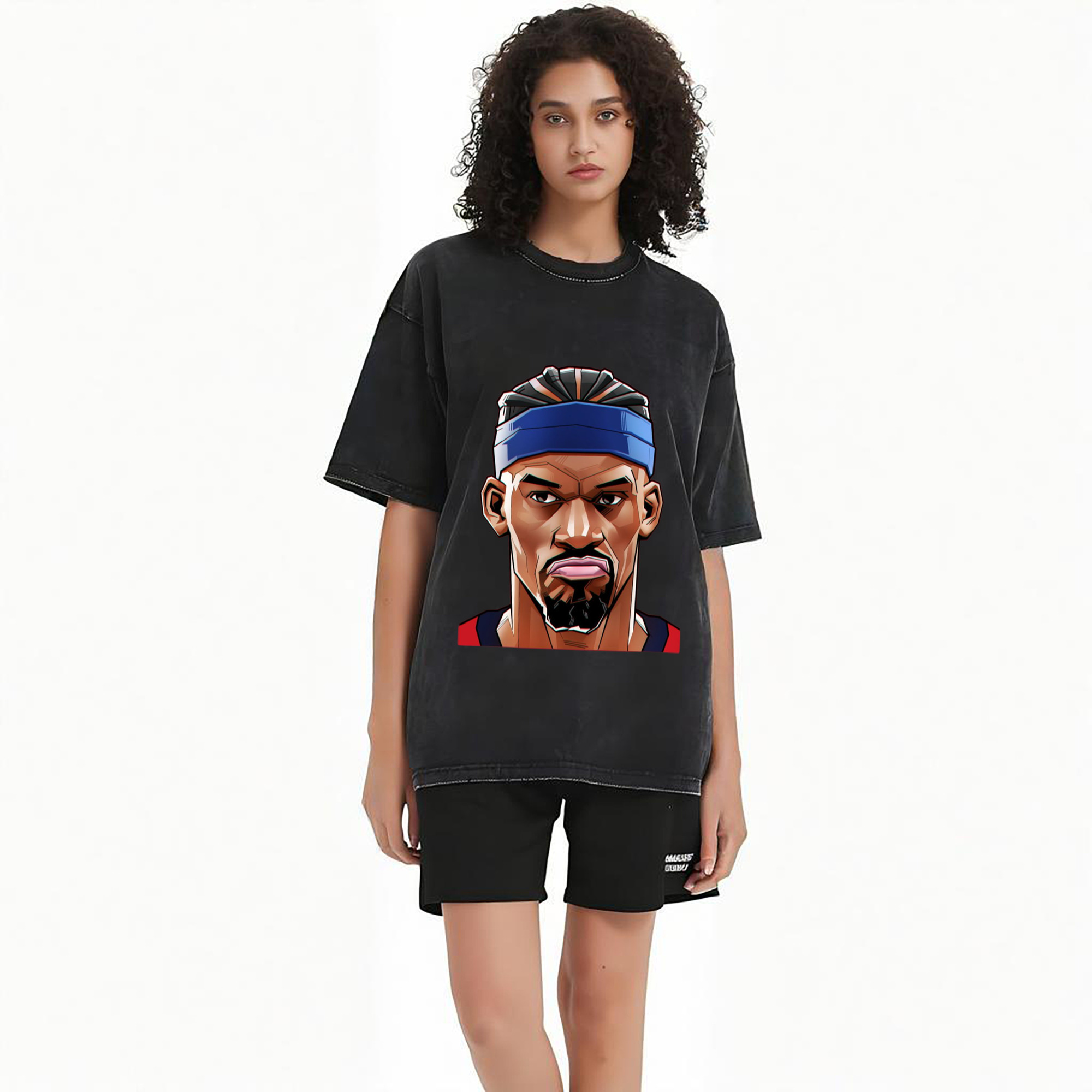 jimmy butler cartoon head portrait T‑Shirt