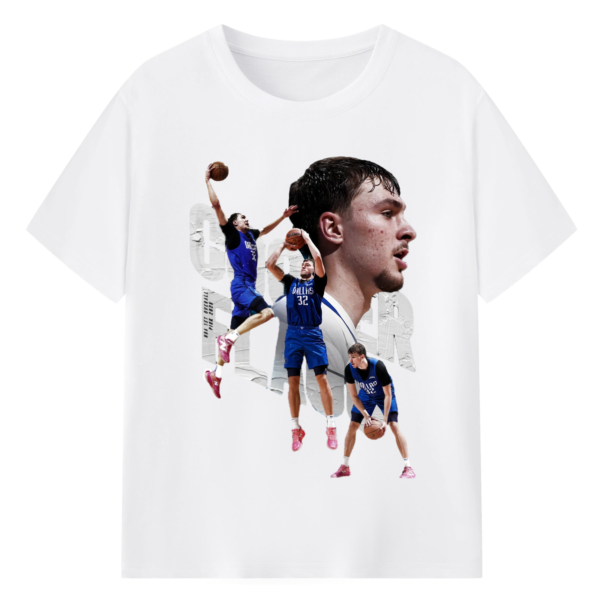 Cooper Flagg Dallas Mavericks #32 t-shirt - 180g Cotton T-Shirt With Front Heat Transfer Print – Soft, Lightweight, Fitted Design – Comfortable Casual Wear For Sports & Everyday Use