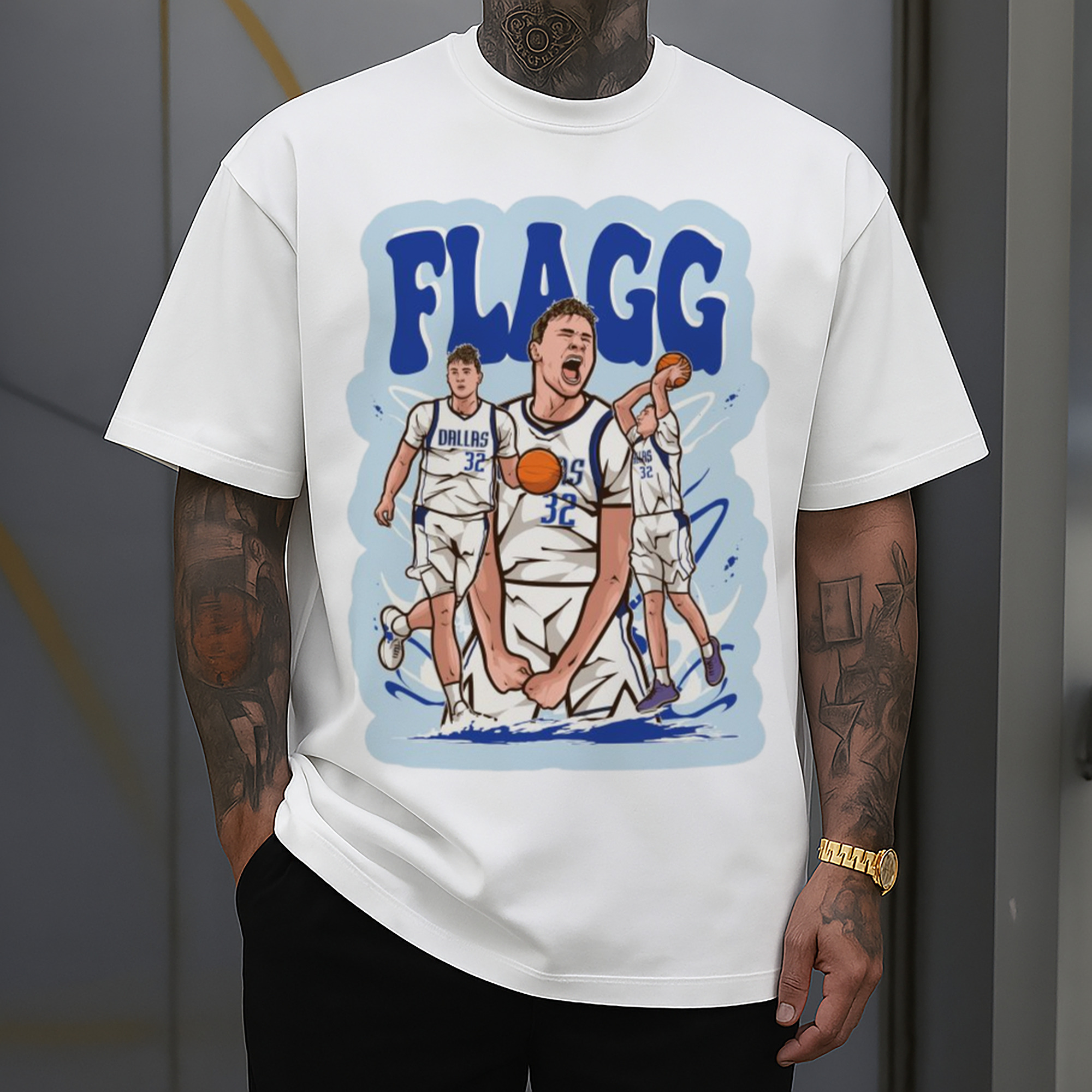 Cooper Flagg Dallas Mavericks cartoon t-shirt